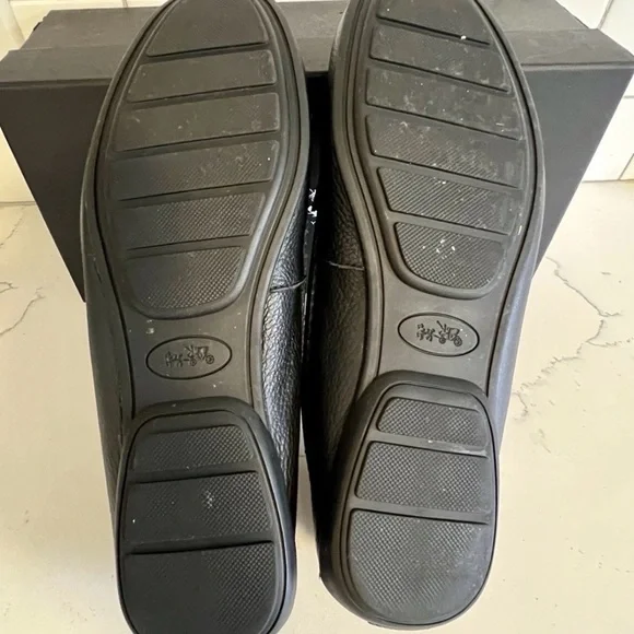 Coach Odette Black Leather Slip-on Casual Women’s Loafer Flat Shoes Size 9.5 - Picture 8 of 10